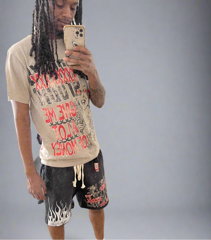 Give Me Money Graphic T-shirt/Shorts Set