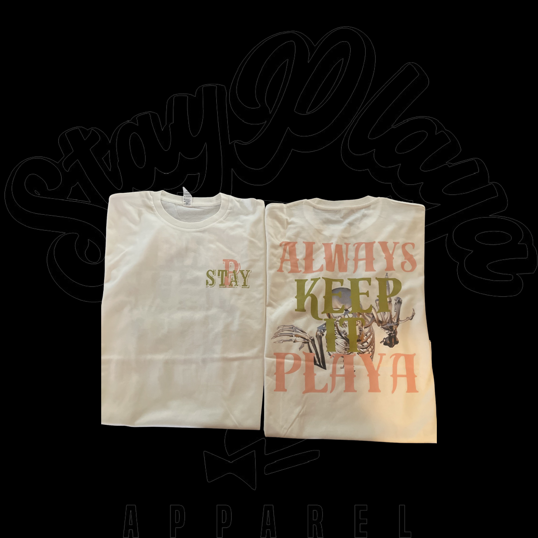 Always Keep It Playa T-Shirt (Pink/Lime Green)