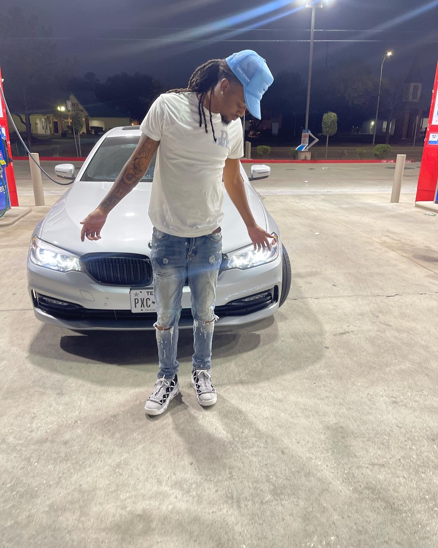 Always keep it Playa T-Shirt (White/Sky Blue)