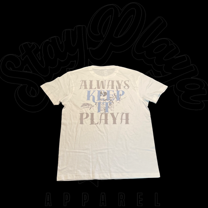 Always keep it Playa T-Shirt (White/Sky Blue)