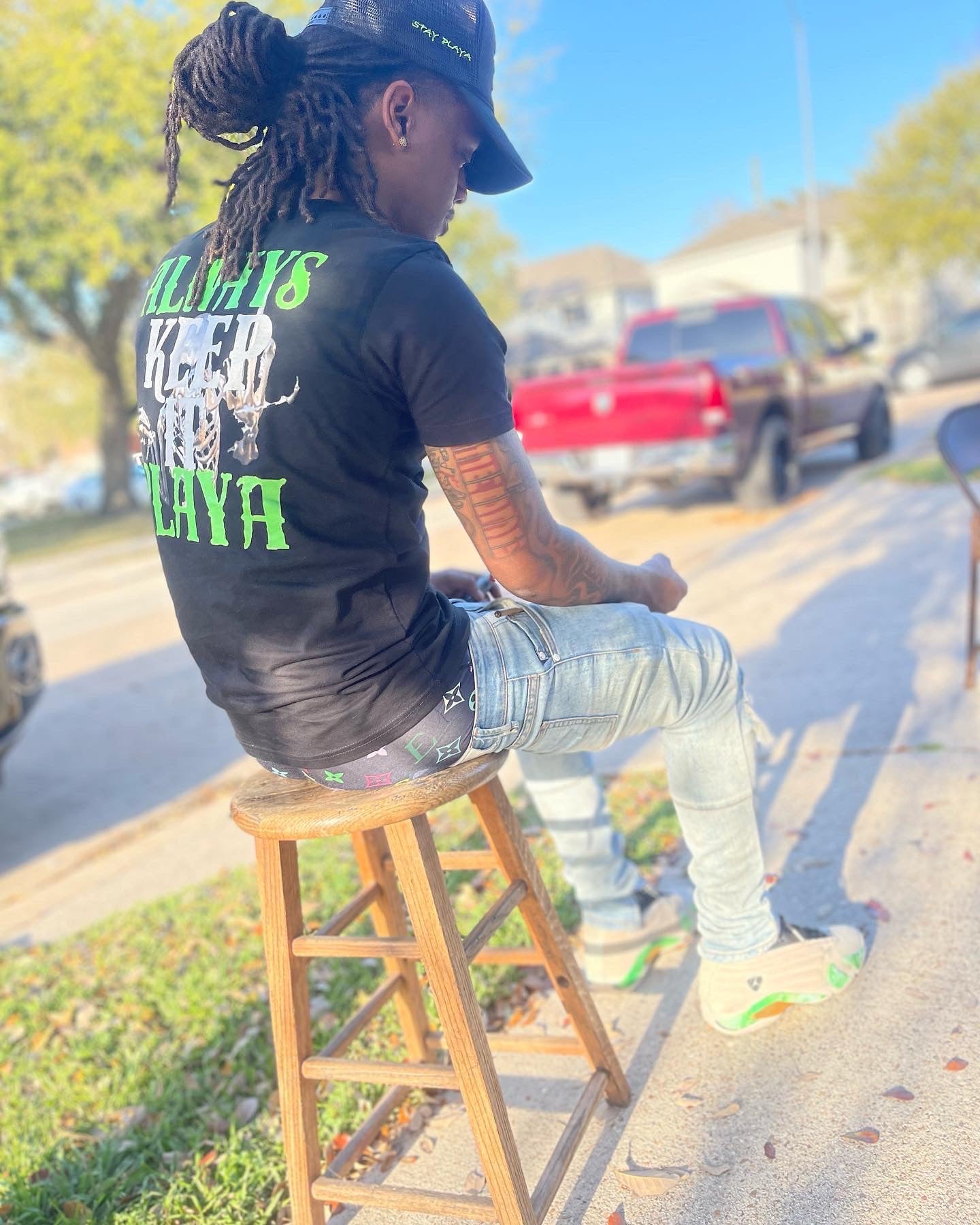 Always Keep It Playa T-Shirt (Black/Lime Green/Yellow/Gray)