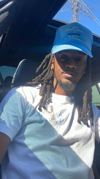 Always keep it Playa T-Shirt (White/Sky Blue)